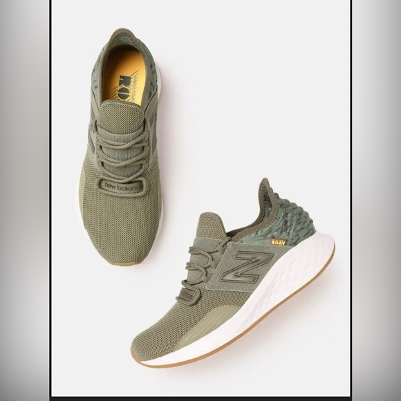 New Balance Fresh Foam Roav V1 Running Shoes Olive Green Men’s Size 9.5 D EUC